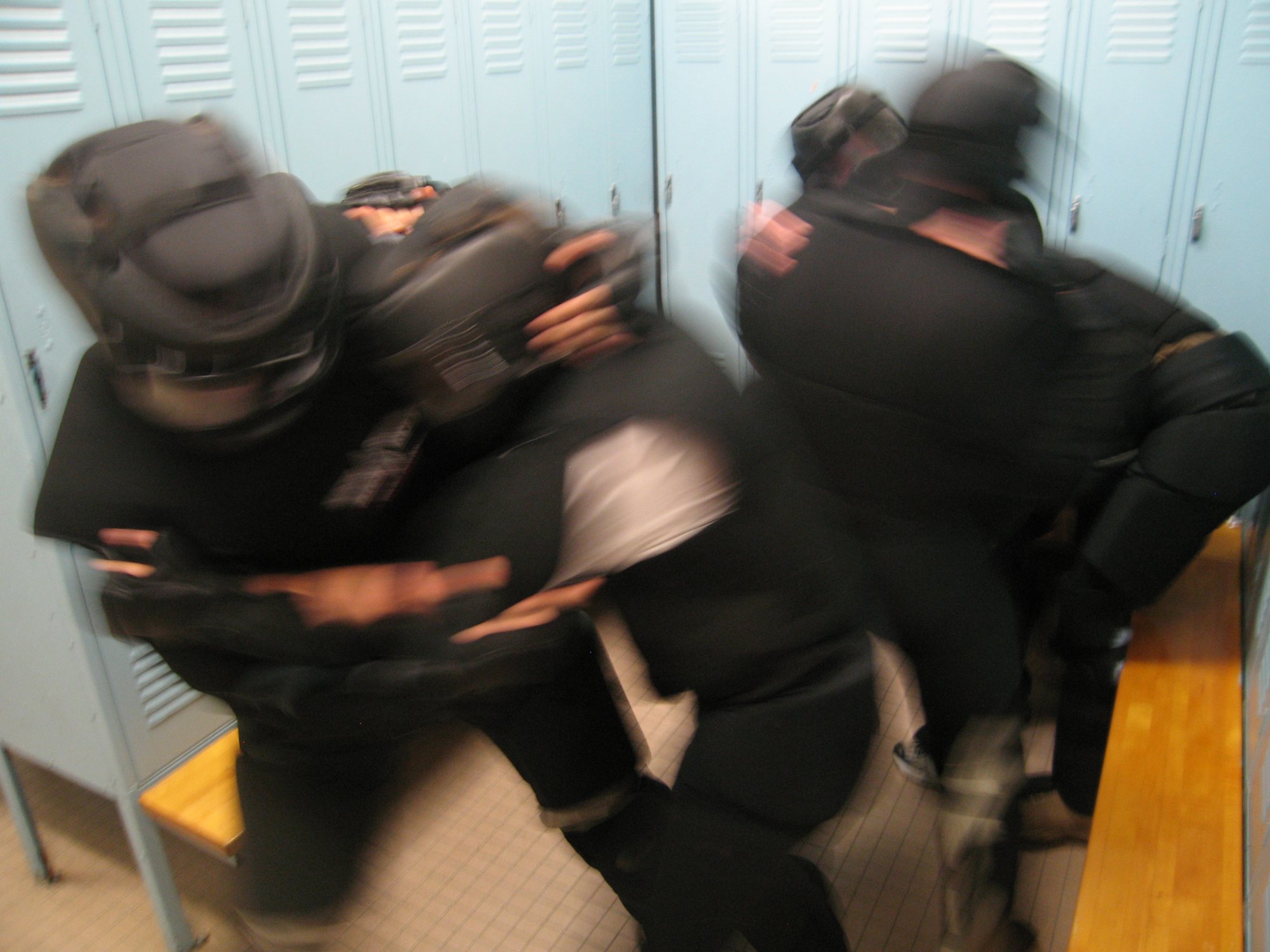 Multiple-assailant scenario training in High Gear equipment