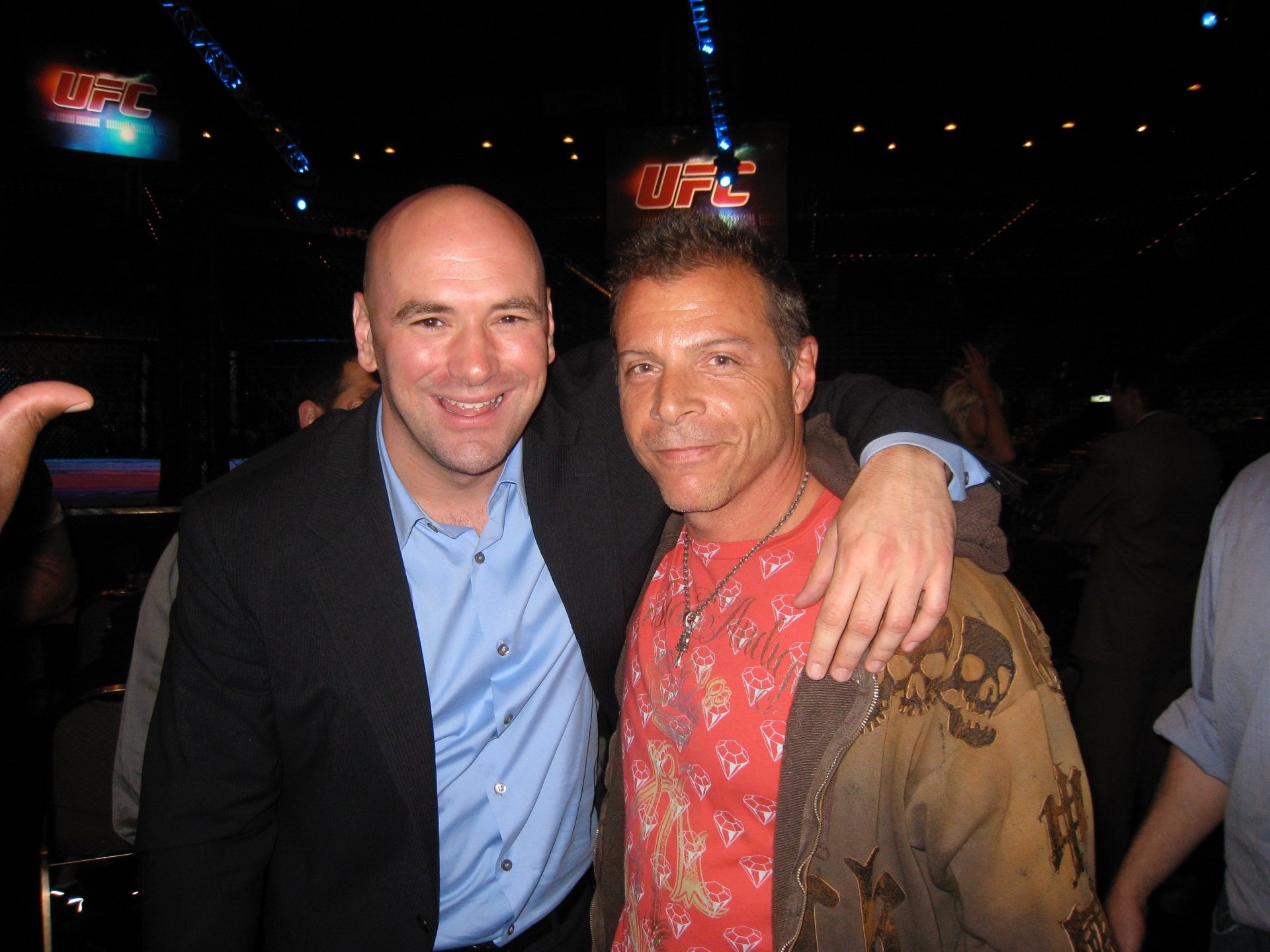 Tony Blauer with UFC president Dana White cage-side at a UFC event