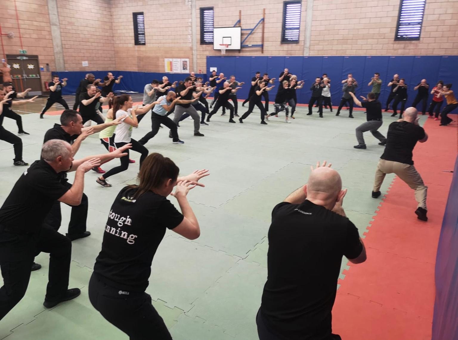 A mixed group of students training the SPEAR System together