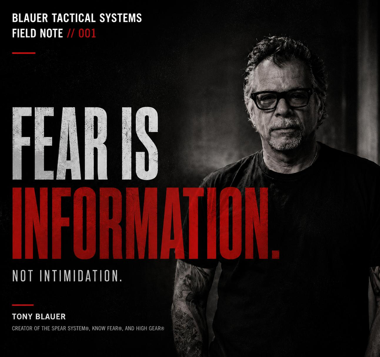 Field Note 001 — Fear is information, not intimidation.
